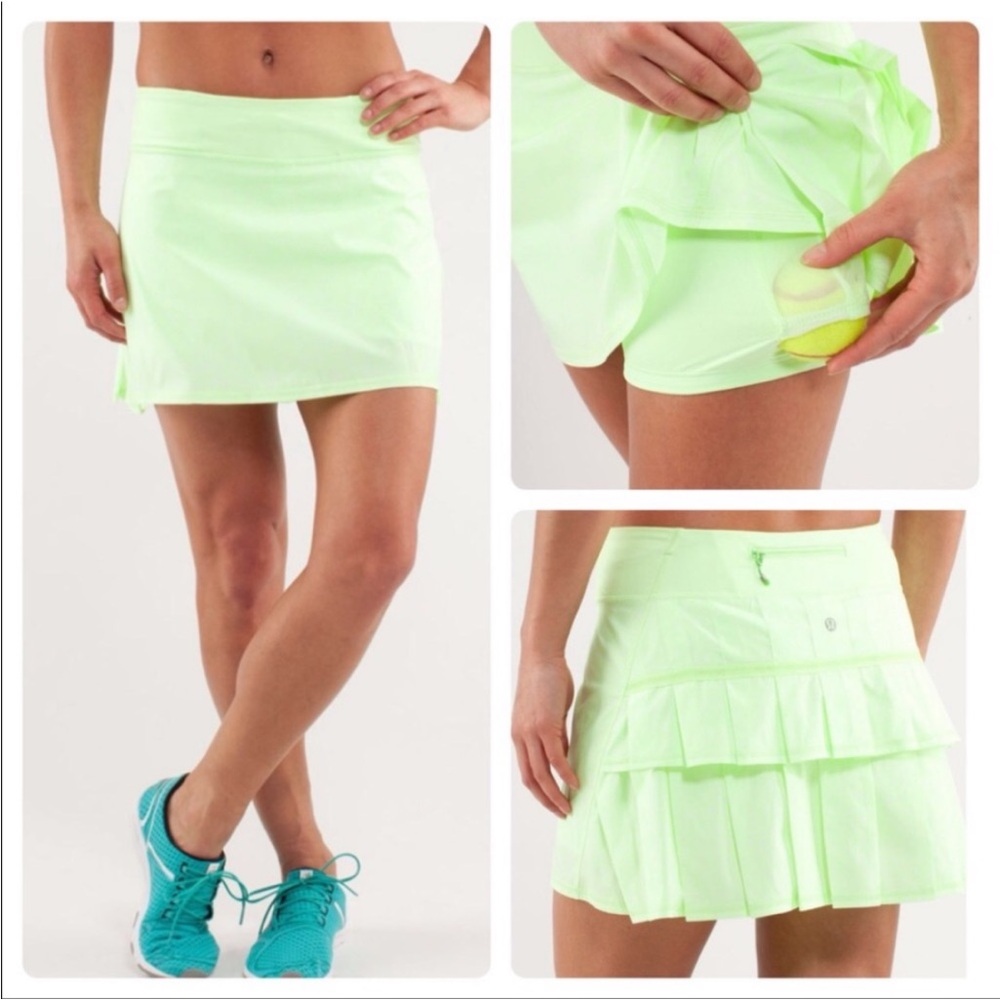 Lululemon Pace Setter Skirt Polka Dot Neon